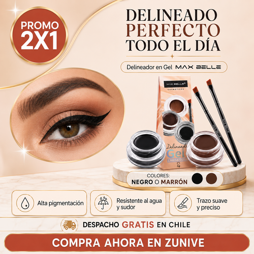 DELINEADOR GEL LARGA DURACION PACK 2X1
