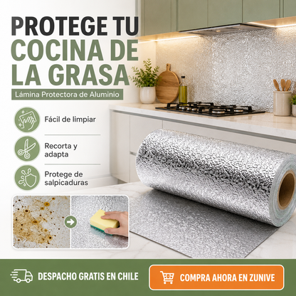 PAPEL DE ALUMINIO AUTOADHESIVO DE COCINA