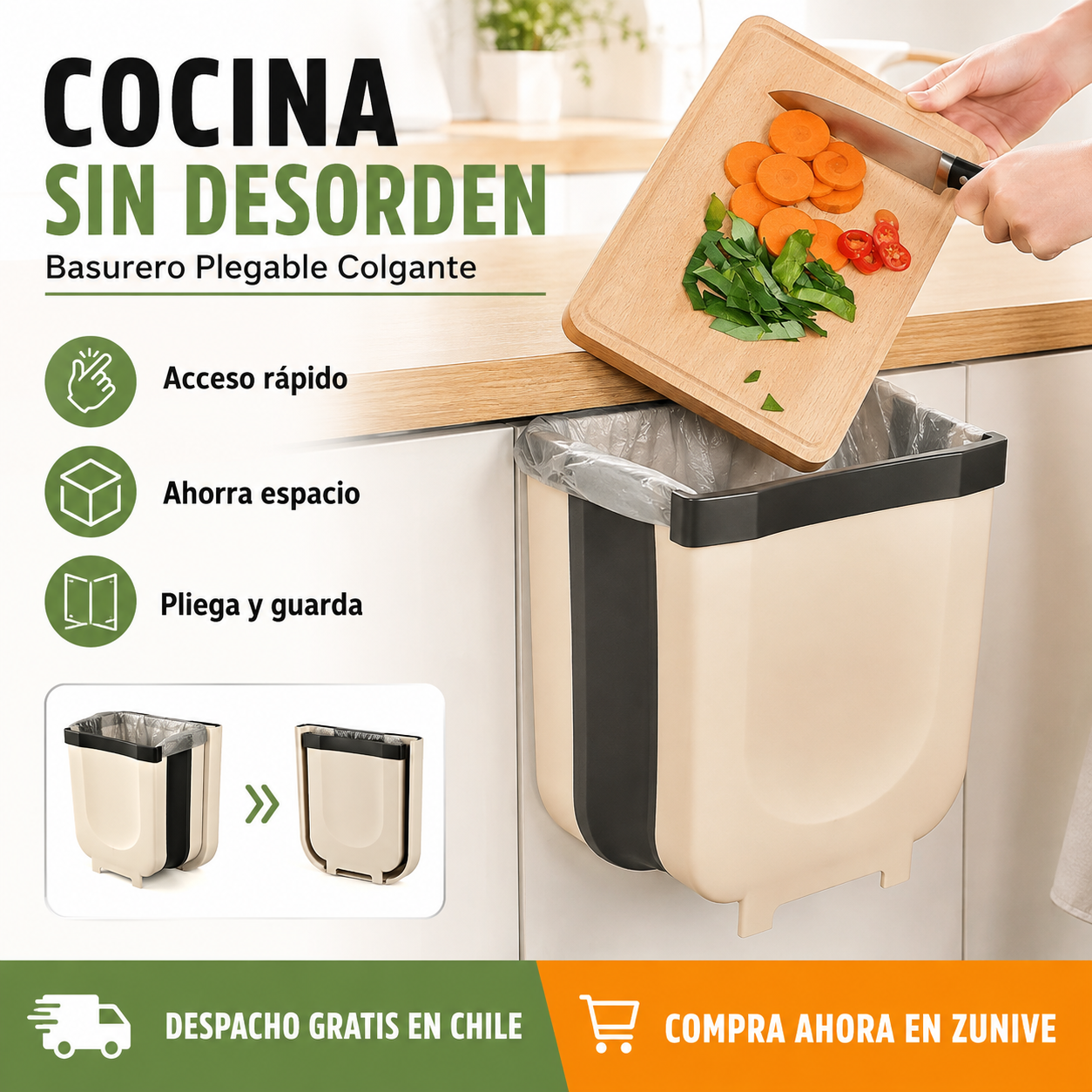 Basurero pegable + Proteccion