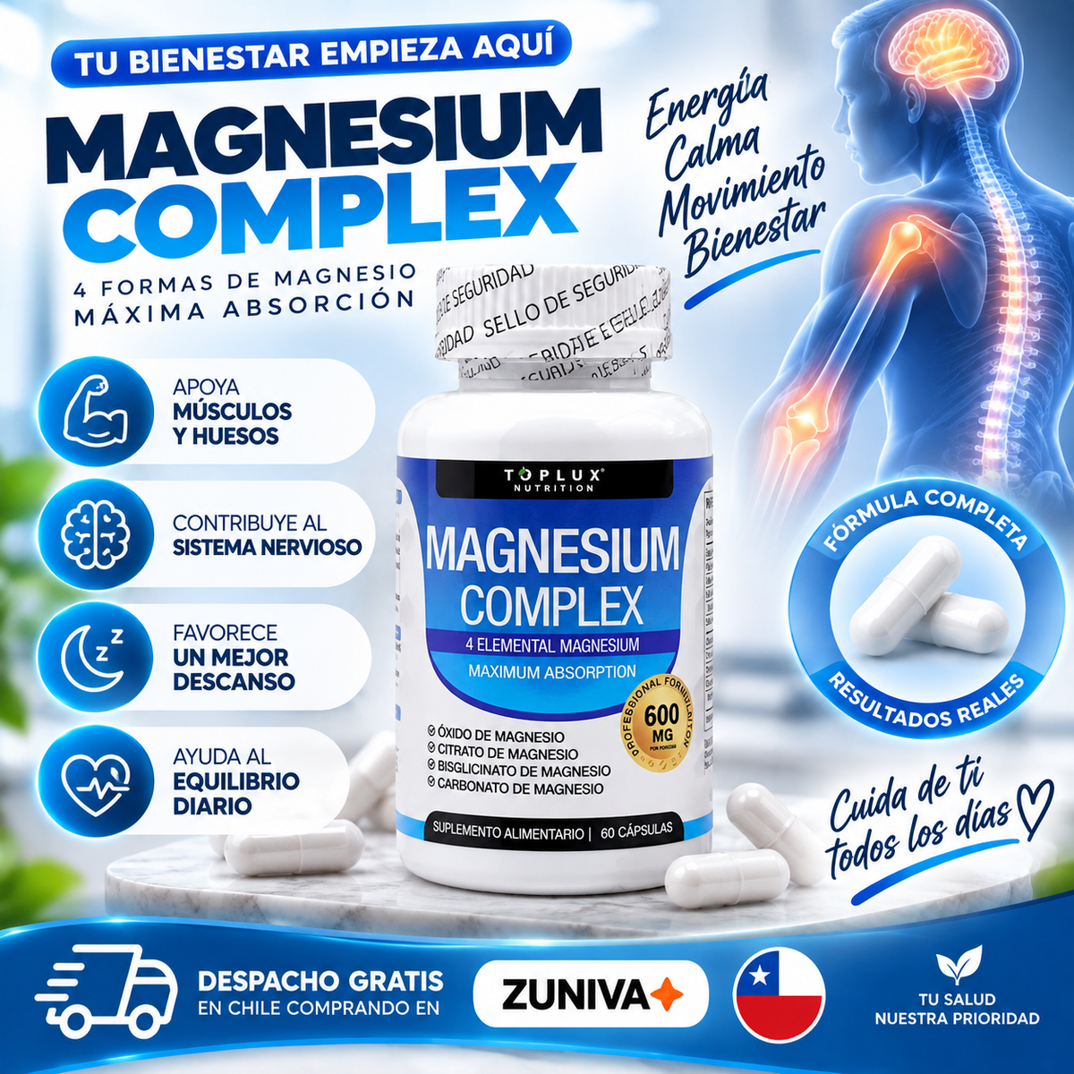 MAGNESIO COMPLEX 600MG