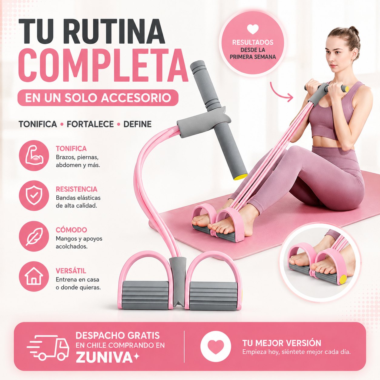 Bandas Elasticas Resistencia Con Pedal