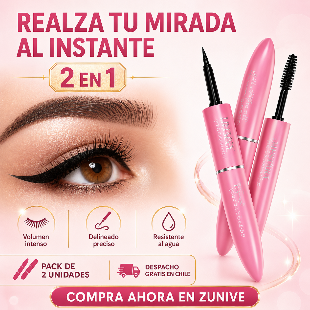 MASCARA PESTAÑAS CON DELINEADOR 2X1