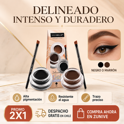 DELINEADOR GEL LARGA DURACION PACK 2X1