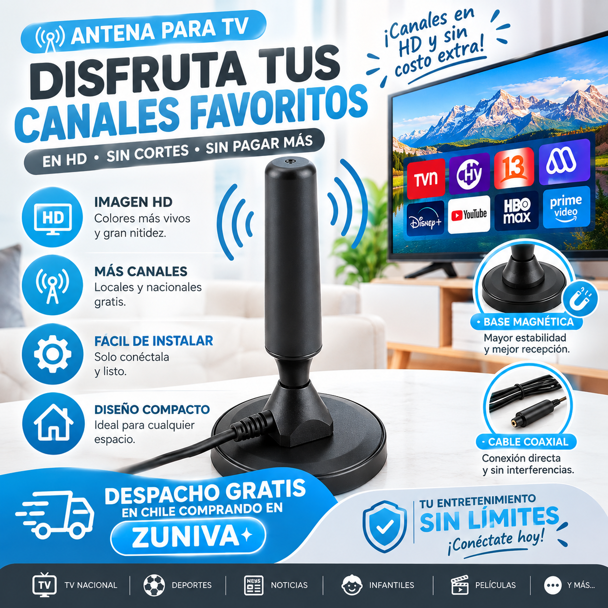 ANTENA TV DIGITAL HD