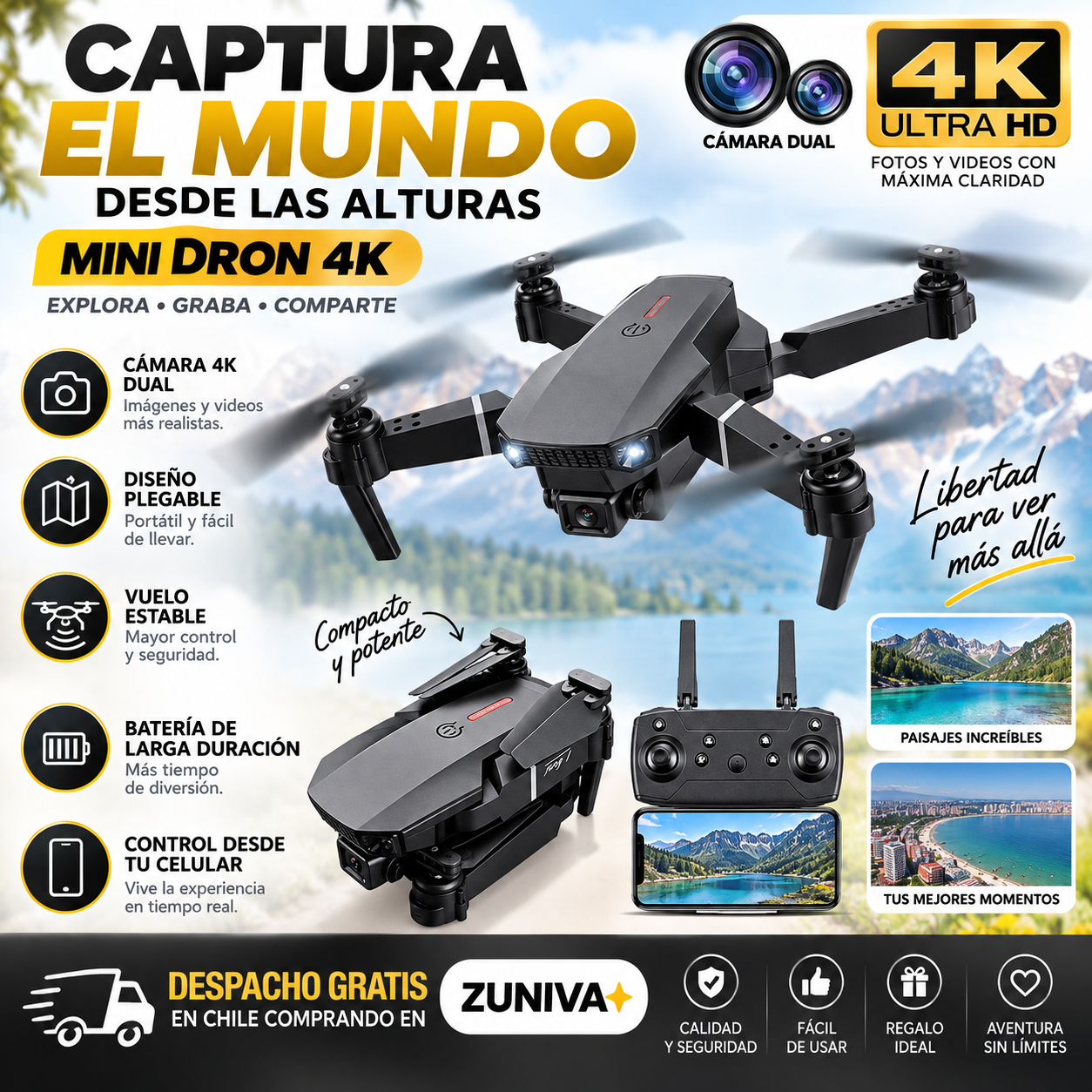 Dron E88 Pro Con Camara Dual