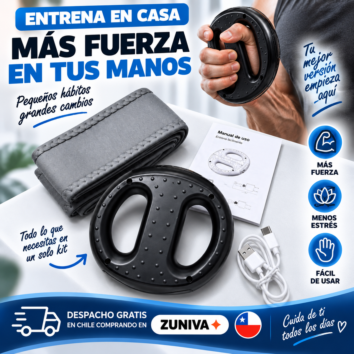 Masajeador Muscular Anillo Fascia USB-C