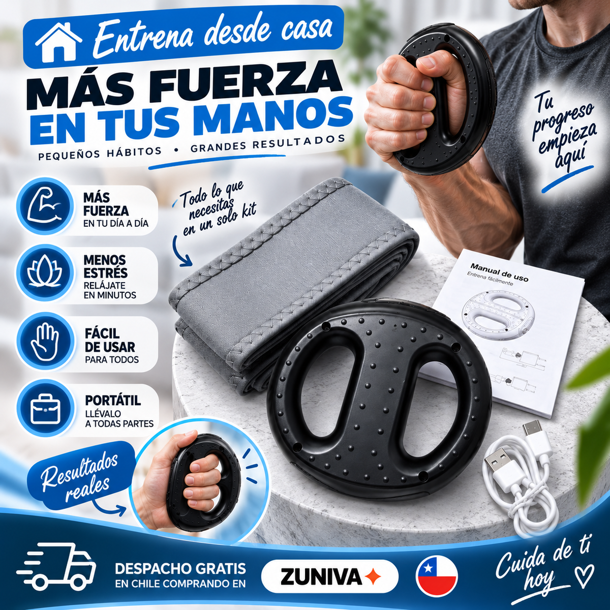 Masajeador Muscular Anillo Fascia USB-C