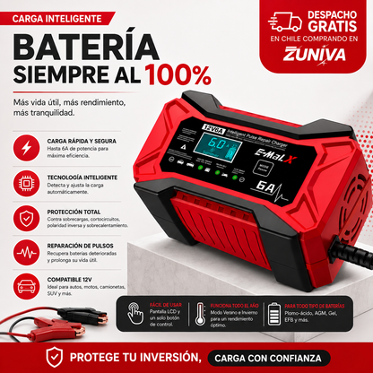 CARGADOR REPARADOR DE BATERIAS PARA AUTO