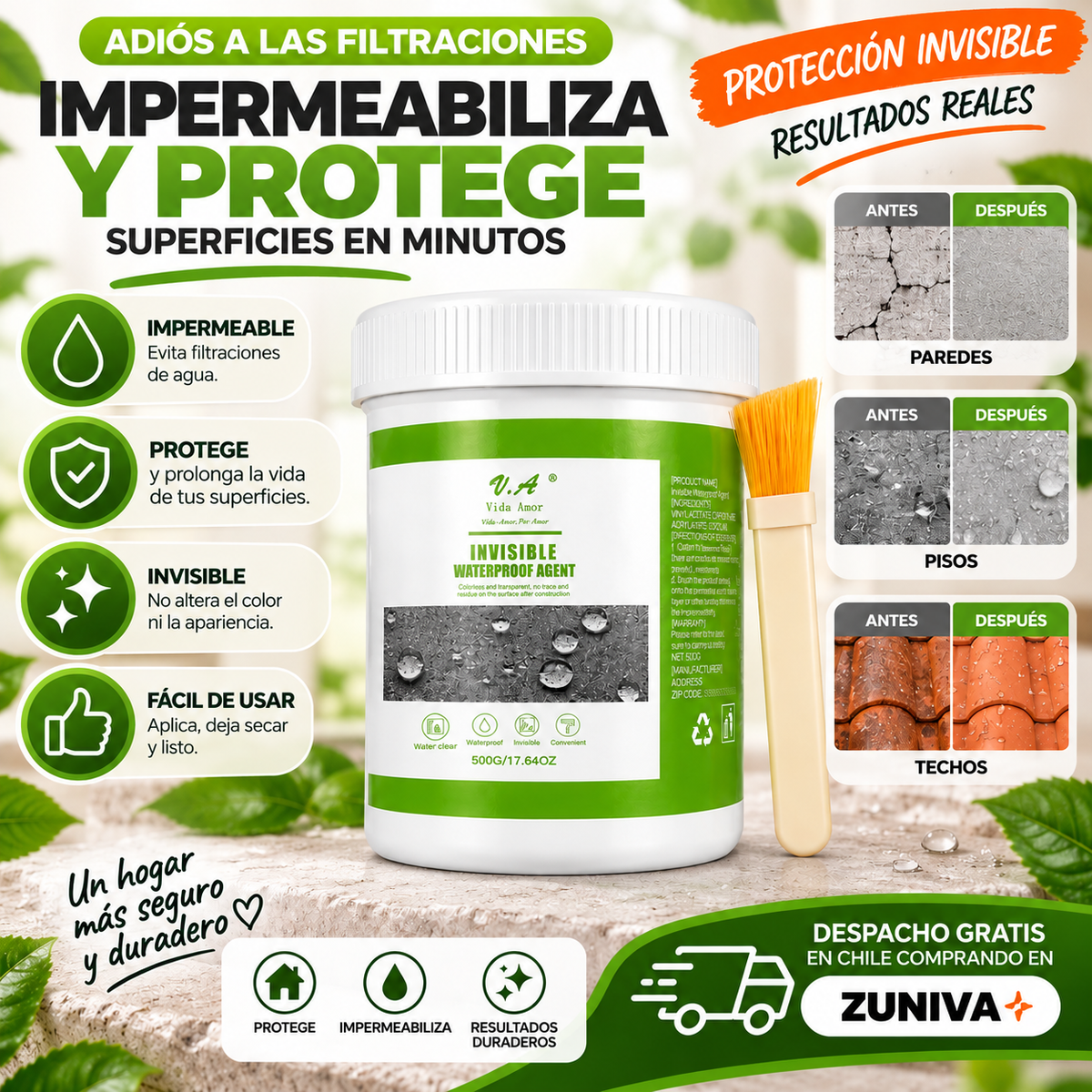 Sellador Impermeable Brocha 500g